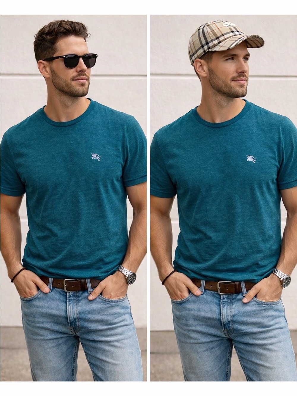 Burberry Teal Short Sleeve Tee